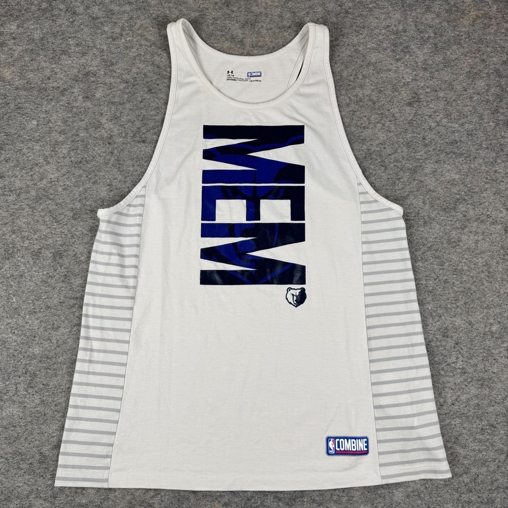 Under Armour Memphis Grizzlies NBA Combine Tank Top Loose Gray Womens‎ Large L